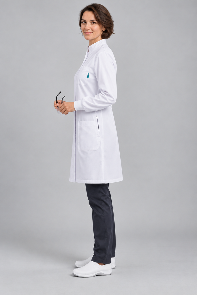 HM019 PROBA Laboratory Coat with Knit Cuffs - 2