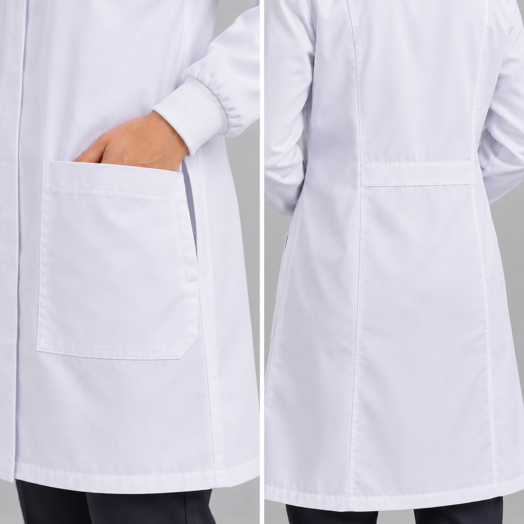HM019 PROBA Laboratory Coat with Knit Cuffs - 7